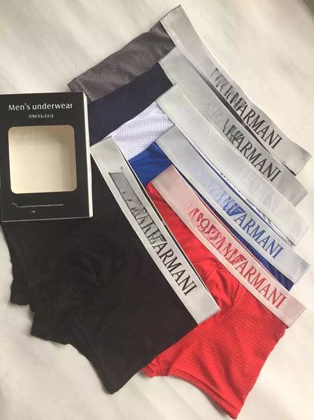 

Designer New Pure Cotton Men Underpants Designer Soft Breathable Printed Boxers Shorts Male Sexy Underwear 3pcs/lot