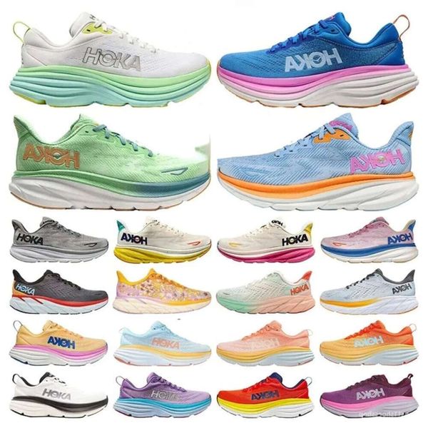 

hokah One Bondi 8 Running hokahs Shoes Womens Platform Sneakers Clifton 9 Men Women Blakc White Harbor Mens Women Trainers Runnners 36-45, Light green