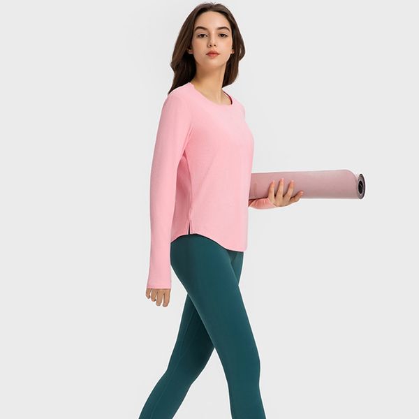 

Autumn Spring New Yoga Vertical Thread 2.0 Loose Sports Long Sleeved Women's Fashion and Leisure