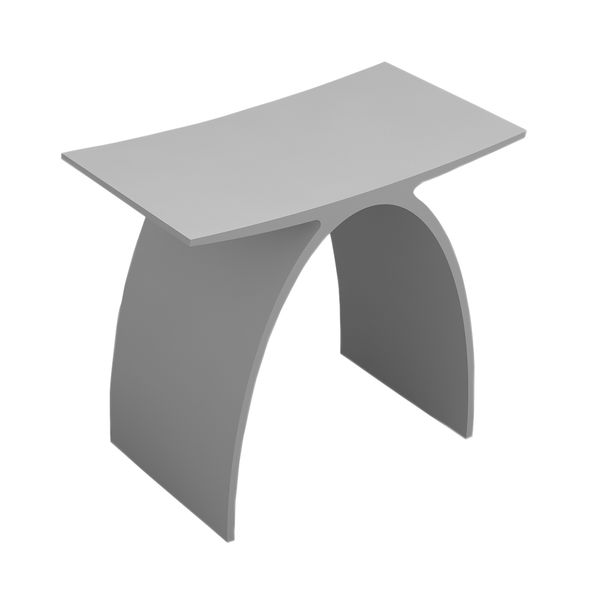 

Bathroom Stool Modern Curved Design Furniture Bench Seat Acrylic Solid Surface Stone Chair 0102