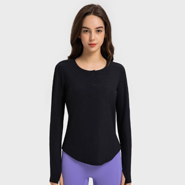 

Spring Lu-88 Autumn New Yoga Vertical Thread 2.0 Loose Sports Long Sleeved Women's Fashion and Leisure