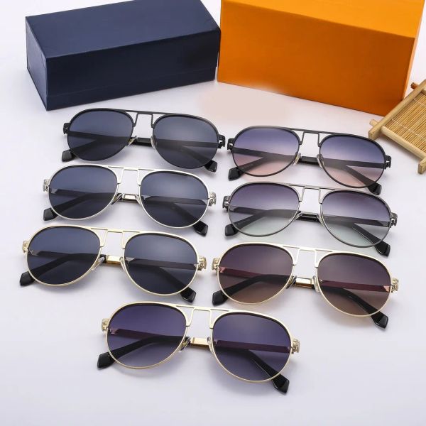 

New Classic Polarized Metal Frame Sunglasses for Women Luxury Brand Designer Retro Men Women Round Glass Lens Eyewear Driving Travel Sun Glasses With Box 15Colors