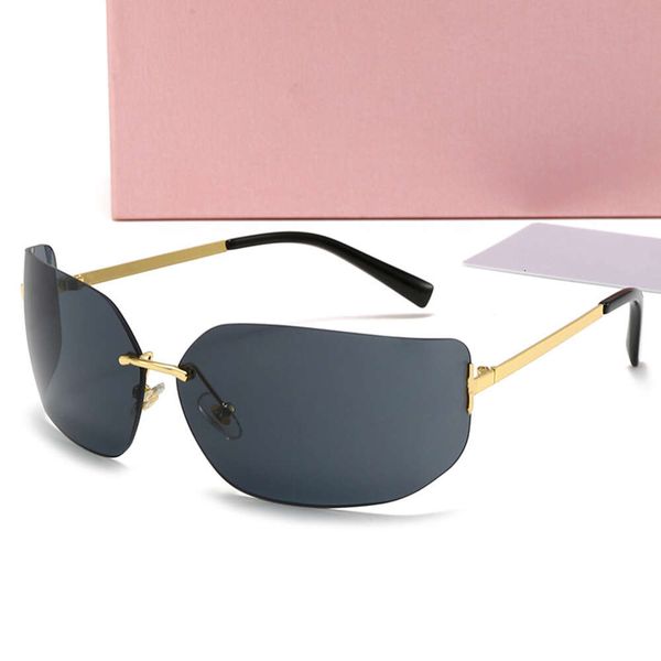 

Designer sunglasses for women and men New Fashion Sunglasses Style Womens Frameless Driving Travel 8849 With Box