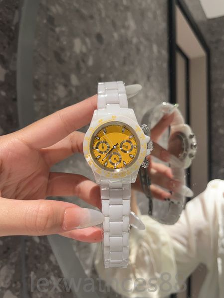 

rlx designer watches Ceramic style watch mirror sapphire crystal glass beautiful color Luxury womenwatch with box 40mm explosion, The same as pic