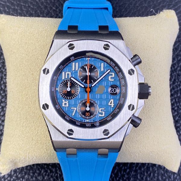 

Gentlemen Wristwatch Female AP Wrist Watch Royal Oak Offshore 26238ST Blue Disc Mens Watch Automatic Mechanical Swiss Watch Luxury Sports Leisure Fashion Wat, Split