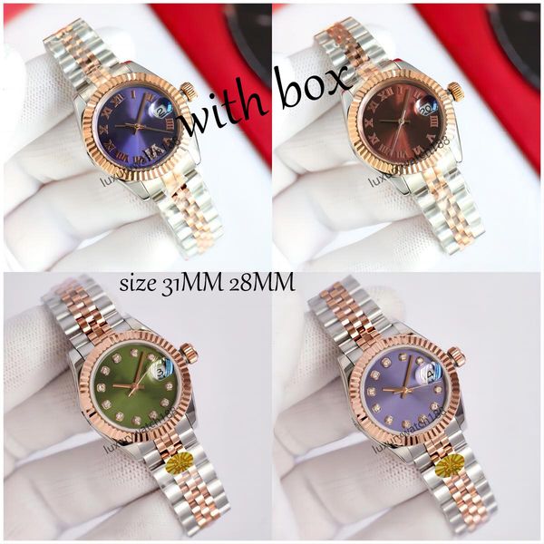 

Womens Watch Designer Watch Luxury High Quality Automatic Movement womans watches Date Size 31MM 28MM 50M waterproof sapphire watch Fashion Watch Women Watch, Option 1