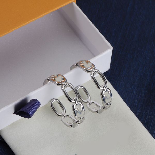 

Punk Rock Hollow Out Hoop Earrings Luxury Brand Designer Rose Gold Silver Plated Stainless Steel Ear Stud Fashion Jewerlry High Quality With Box Wholesale
