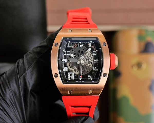 

RichardMiler Luxury Wristwatches Mechanical Watch Chronograph Richardmill RM029 Automatic 18k Rose Gold Luxury Men's Watch 6O33, Split