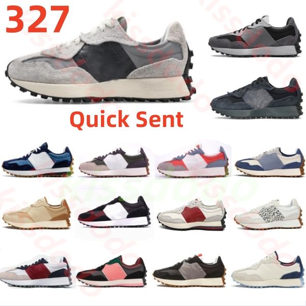 

Men running shoes 327 Aluminum Bandier Black Blue Red mens sneakers Light Beige Casablanca Black Pink Turtle Dove womens sports shoes hiking footwear size 36-45, Hunter green