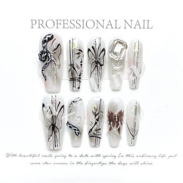 

made Hand False Nails Metal magic mirror Punk style nail Y2k Nails Elegant Nails XS S M L size, Green