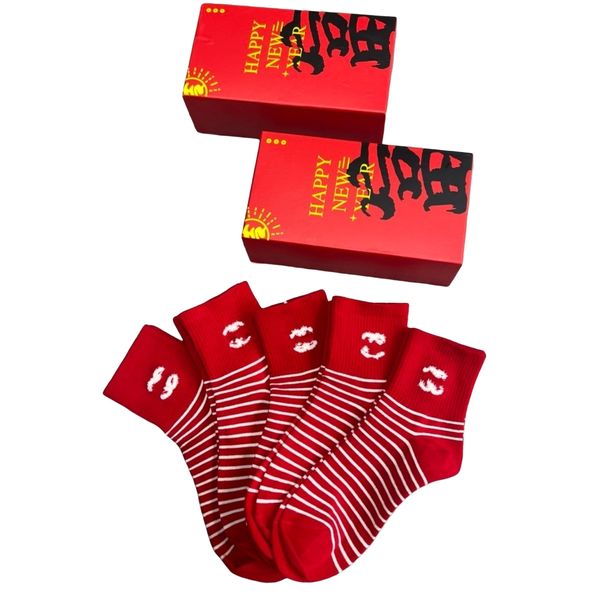 

24ss Men's Socks 5 Pairs Colorful Happy Men Dots Pattern Funky Harajuku Novelty Dress Designer Brand Hip Hop Gift Street