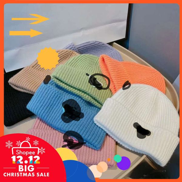 

2Ball Caps Fashion Luxury beanies designer Winter Bean men women design knit hats fall woolen cap letter jacquard Unisex 100% Cashmere letter leisure Skull6211
