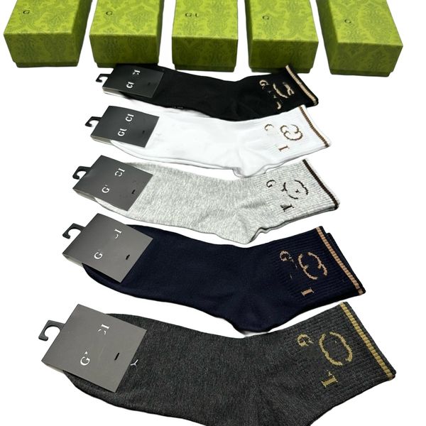 

Fashion 24ss Mens and Womens Four Seasons Pure Cotton Ankle Short Socks Breathable Outdoor Leisure 5 Colors Business Socks