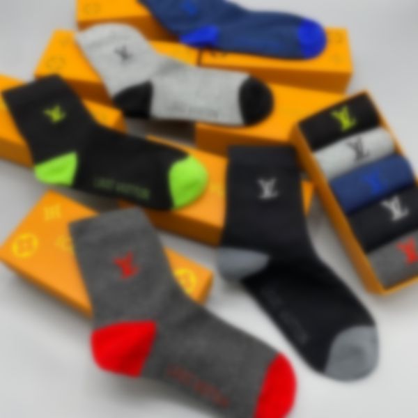 

designer socks mens socks solid color socks classic ankle breathable white black fashion women men socks high quality letter sports sock with box
