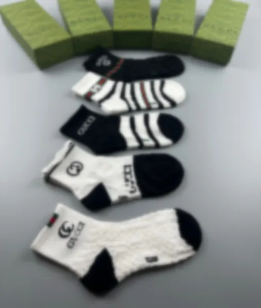 

socks for men Women's Classic Black, White Grey Solid Color Socks 5 Pairs/Box Football Basketball Leisure Sports Socks