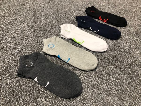 

Mens Socks Women Cotton All-match Solid Color Socks Slippers Classic Ankle black White Gray Football basketball Sport stocking Luxury Sportsocks 5 pieces/box, Orange