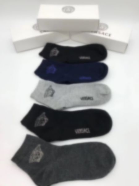 

mens socks Designer Socks Fashion Women and Men Casual High Quality Cotton Breathable 100% Sports Letter sock with box 5 pieces/box, Black