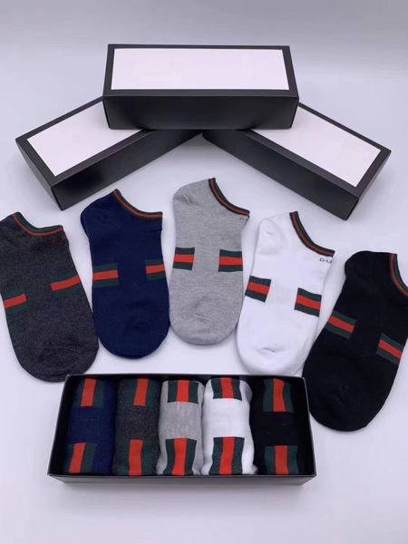 

mens socks Women High Quality Cotton All-match classic Ankle Letter Breathable black and white Football basketball Sports Sock freedom choose 5 pieces/box, Blue