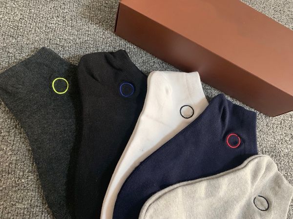 

Designer mens and womens socks five brands of luxurys sports Sock letter knit sock cotton with boxes Pure cotton breathable sports socks for men and women