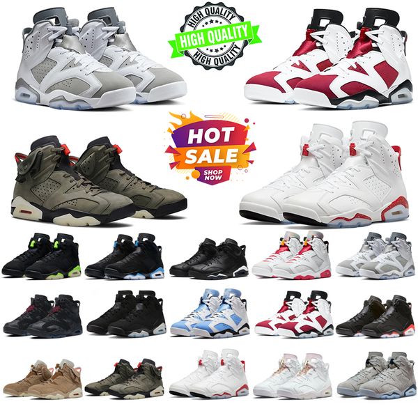 

6 Basketball Shoes 6s sneakers Yellow Ochre Toro Bravo Georgetown UNC blue beige gold grey red White black Carmine Black Infrared designer shoe