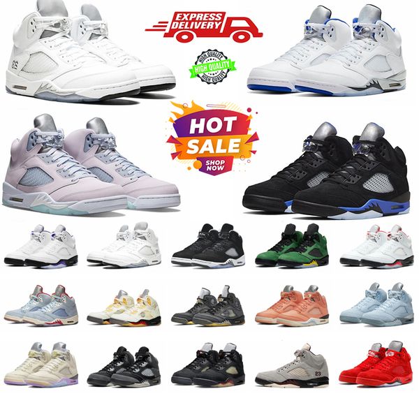 

5 Basketball Shoes 5s sneakers Olive Lucky Green UNC University Blue Dawn Georgetown Burgundy Aqua designer shoes, Yellow