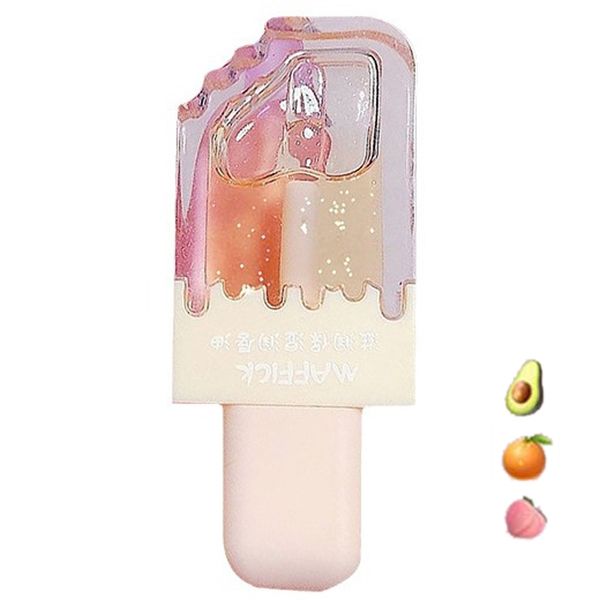 

Cute Clear Ice Cream Shimmer Lip Oil Gloss Moisturizing Nutritious Hydrating Lip Care Honey Glow Fruity Flavored Shiny Pout Lips Gloss Makeup Wholesale, Light green