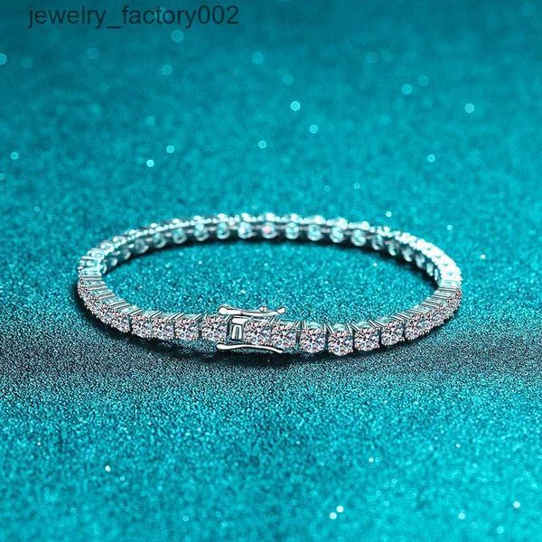 

Iced Out Pass Diamond Tester VVS Women 925 Sterling Silver Lab Grown Moissanite Tennis Bracelet