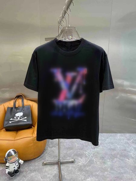 

fashion mens T shirt designer t shirts men women summer graffiti print letter graphic tee casual loose high street short sleeve top round neck cotton oversized Tee, Black