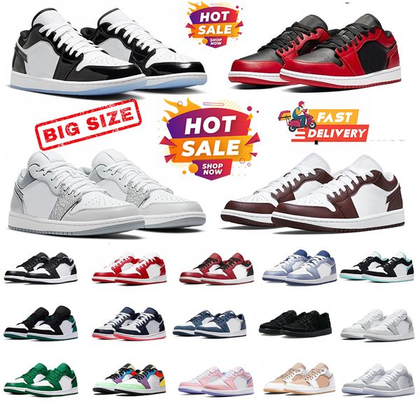 

Men Women 1 Basketball Shoes 1s Sneakers Black White Metallic Gold Yellow Olive Black Phantom Reverse Mocha Satin Bred Patent Mens Trainer Canary, Cream