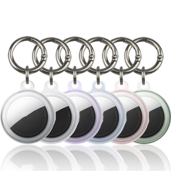 

Silicone AirTag Protective Case Airtag Tracking Device Tracker Locator Anti-lost Bag With Keychain For Handbag Fashion Bags Pet Dog Collar Accessories, Pink