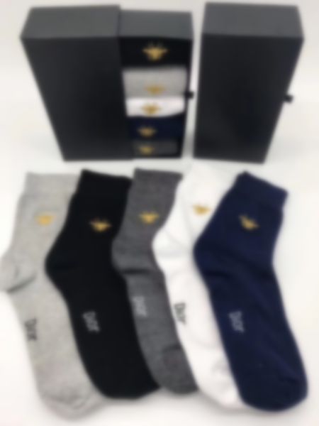 

Men's socks Designer Socks Solid Color Black White Grey Breathable cotton sports socks men's socks Women's socks 5 pieces/boxr