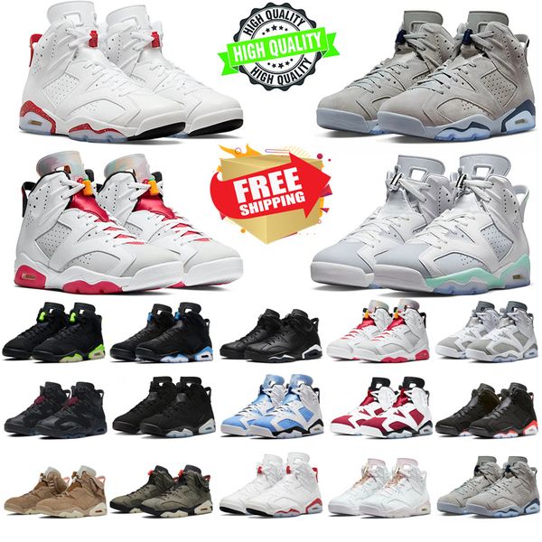 

6 Basketball Shoes 6s sneakers Yellow Ochre Toro Bravo Georgetown UNC Carmine Black Infrared designer shoe, Blue