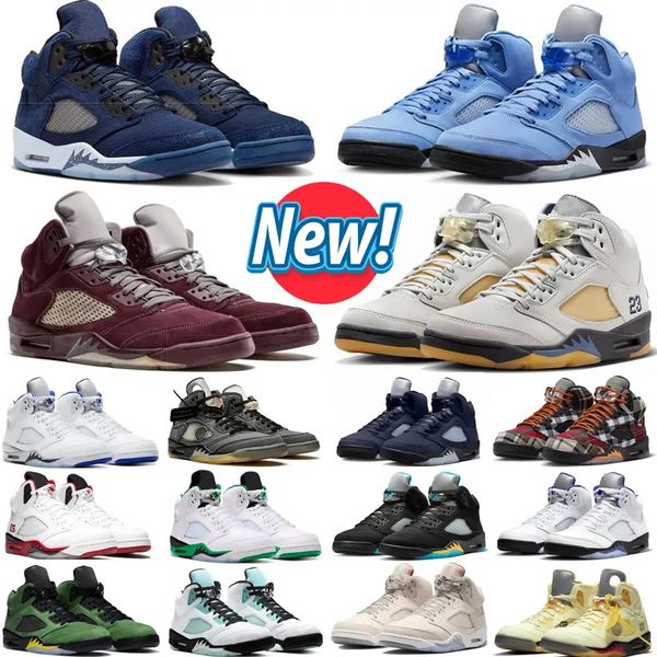 

5 basketball shoes mens 5s olive Georgetown UNC University Blue Muslin Aqua Burgundy Racer Blue Green Bean mens sport trainers sneakers 40-47, Beige