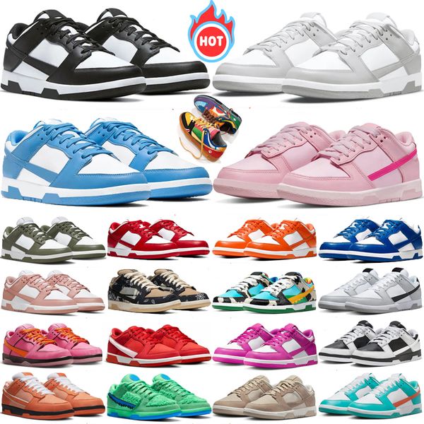 

Panda low designer running Shoes men women triple pink University Red Sanddrift Grey Fog Olive UNC Syracuse Valentines Day sport sneakers 36-47