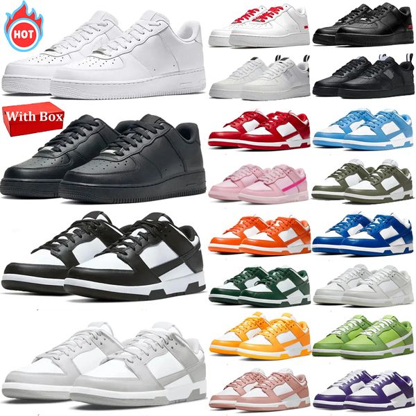 

with box Panda low designer running Shoes Triple White Grey Fog University Red Triple Pink Syracuse Rose Whisper men women Trainer sport sneakers outdoor, Yellow