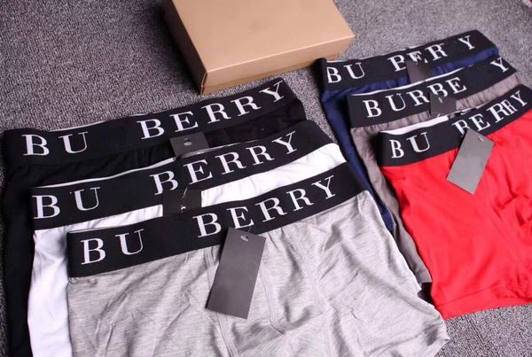 

boxers for men Mens Underwear Underpants Boxer Organic Cotton Shorts Sexy Gay Male Boxers Breathable New Man Underwear 3 pieces/box, #4color random