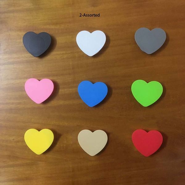 Colorful Heart Phone Holder and Mount for Apple iPhone 16 15 14 Plus Samsung Galaxy S25 S24 Note 20 Ultra Stand Finger Grip Expandable Bracket Stent Additional Poly Bag