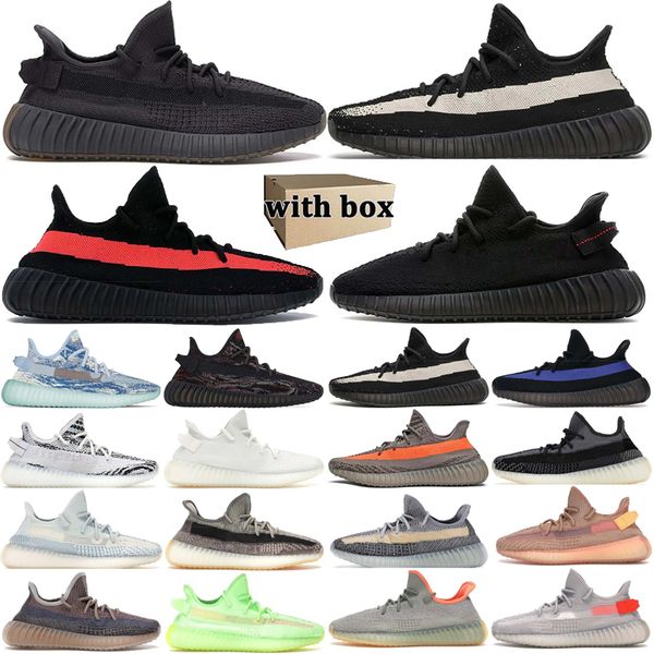 

With box Designer Shoes Sneakers Running Shoes Black Bred White red Men's and Women's Sneakers Classic Black White Blue Shoes, Color 28