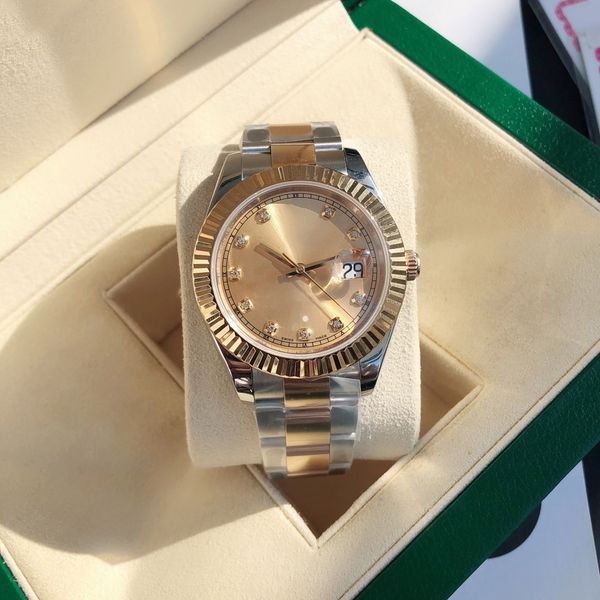 

Date Watches 41mm 36mm man and women Automatic flywheel machinery Made of Premium Stainless Steel Watches Needle Life Waterproof Wristwatch Gift, Clear