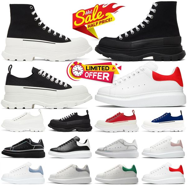 

luxury outdoor shoes for men women Tread Slick high low mens trainers Plate-forme sneakers Suede Leather Triple White Black Blue Green Red Grey Pink sport shoe, #19