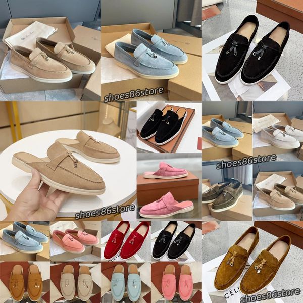 

Flat Tod Lp for Women Men Cashmere Loafers Loro Piano Casual Shoes Cow Leather Oxfords Moccasins Summer Walk Comfort Loafer Flats, Clear