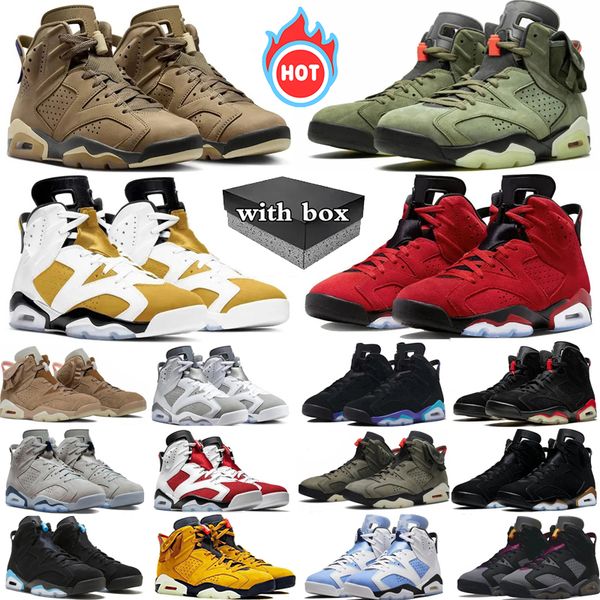 

with box 6 6s basketball men shoes Brown Kelp Aqua Black Metallic Silver Cool Grey Black Infrared mens mens sport trainers sneakers 40-45, Color 11