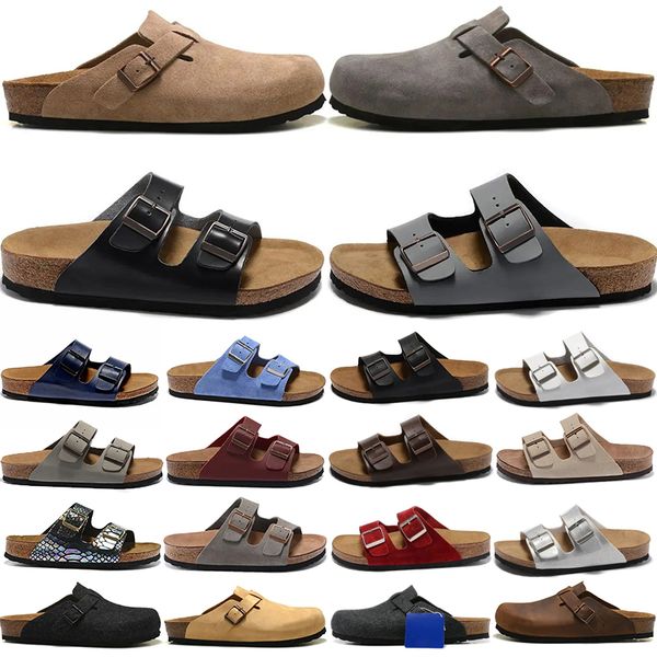 

Designer Slippers Sandals Fashion Summer Leather Suede Slide Shoes, Color 16