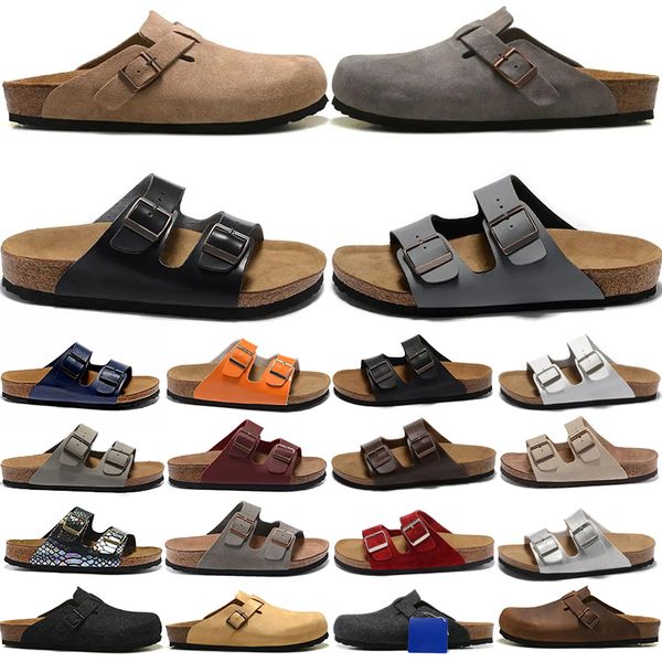 

Slippers for men women slides sliders designer sandals black grey brown clogs suede snake leather slippe strap sandal mens womens slide flip flops shoes, Color 2