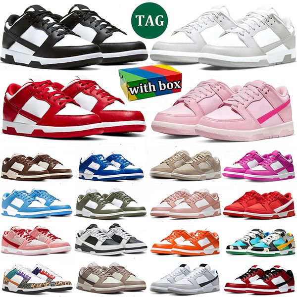 

With box Running shoes men women low Panda duncks triple pink Grey Fog Brown Purple Lobster university red Medium Olive UNC Sanddrift Wolf Grey GAI sneakers trainers, Plum