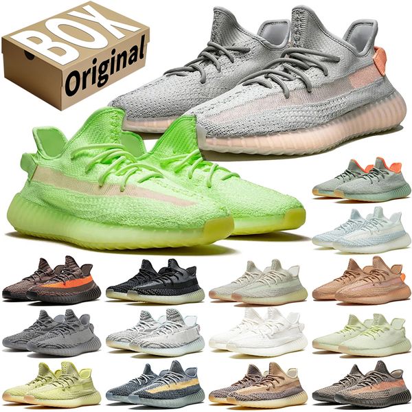 

free shipping with box men women sneaker designer shoes yezzshoes running shoes black white Mono Mist yellow green blue pink splv Oreo mens orange trainers sneakers, Lavender