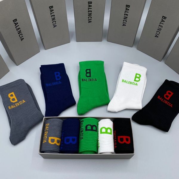 

Womens brand Designer Socks Fashion Women and Men Casual High Quality Cotton Breathable 100% Sports Letter g sock with box, A2