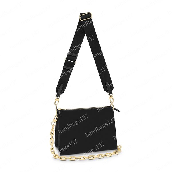 

57790 Coussin Shoulder Bag brown flower leather bag letters Crossbody Hibags Khaki Black Women purses 26cm/33cm 57790 57793 59277 #LCO-03, Gold