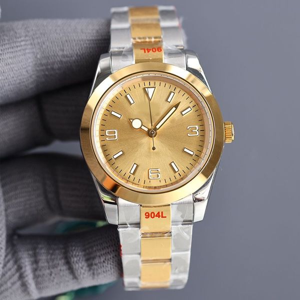 

Men's Luxury Watch 39mm/36mm Women's Gold Watch Bestselling 904L Stainless Steel Sapphire Glass Mirror Sapphire Mirror Automatic Mechanical Watch Montre De Luxe, Gray
