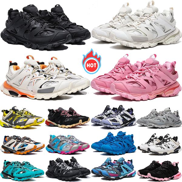 

Track 3 Triple White Black Sneakers Designer Men Women Casual Shoes Trainers Paris Shoes, Color1